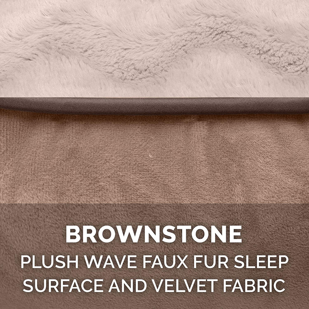 Orthopedic Dog Bed for Large Dogs W/ Removable Bolsters & Washable Cover, for Dogs up to 125 Lbs - Plush & Velvet Waves Perfect Comfort Sofa - Brownstone, Jumbo Plus/Xxl