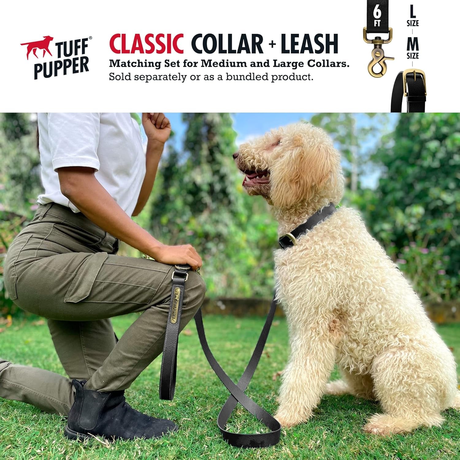 Heavy Duty Waterproof Dog Collar for Small, Medium & Large Dogs | 10X Stronger than Leather, Chew Proof and Odor Proof Biothane with Tough Rust-Proof All-Metal Hardware and Belt Buckle