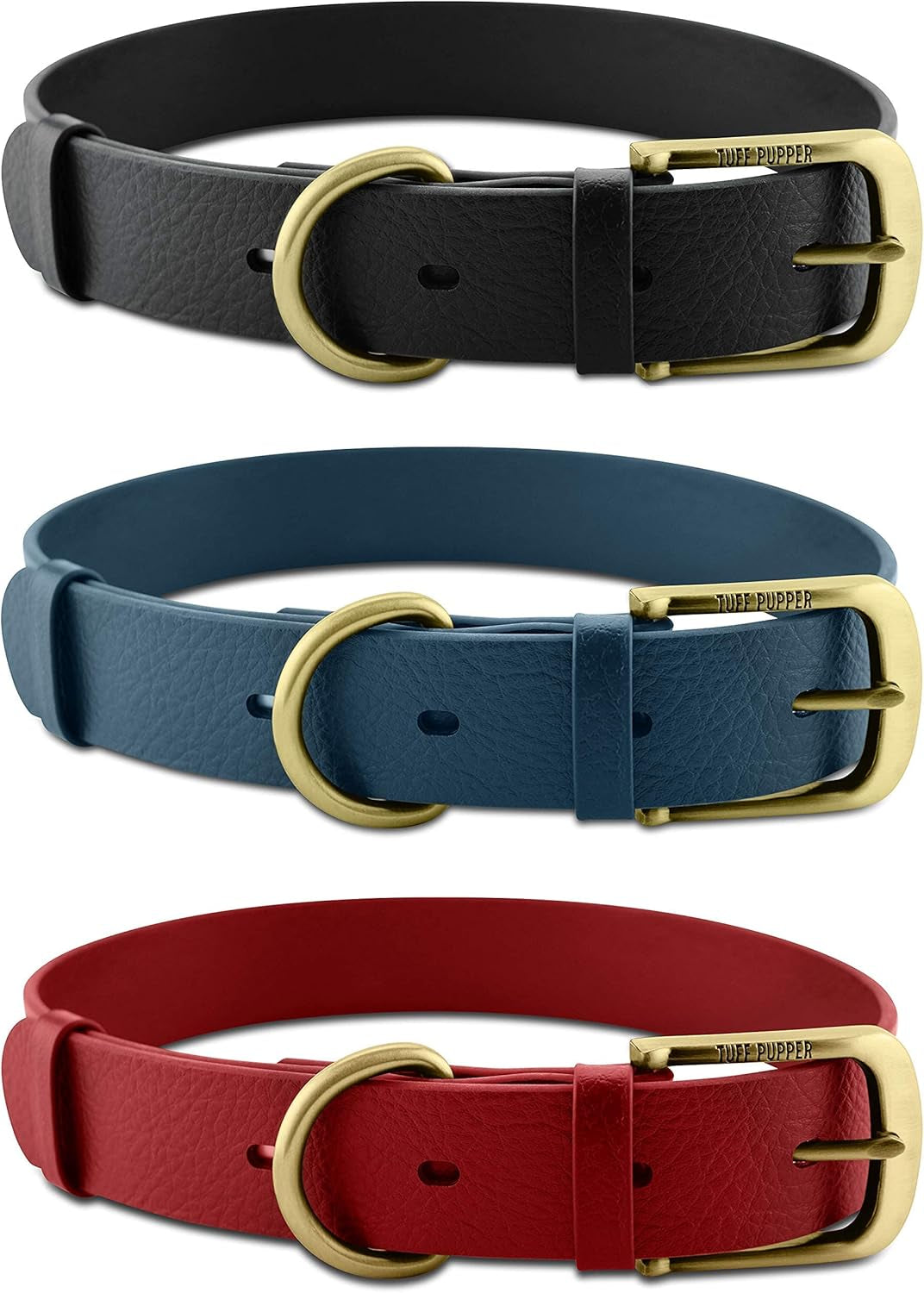 Heavy Duty Waterproof Dog Collar for Small, Medium & Large Dogs | 10X Stronger than Leather, Chew Proof and Odor Proof Biothane with Tough Rust-Proof All-Metal Hardware and Belt Buckle
