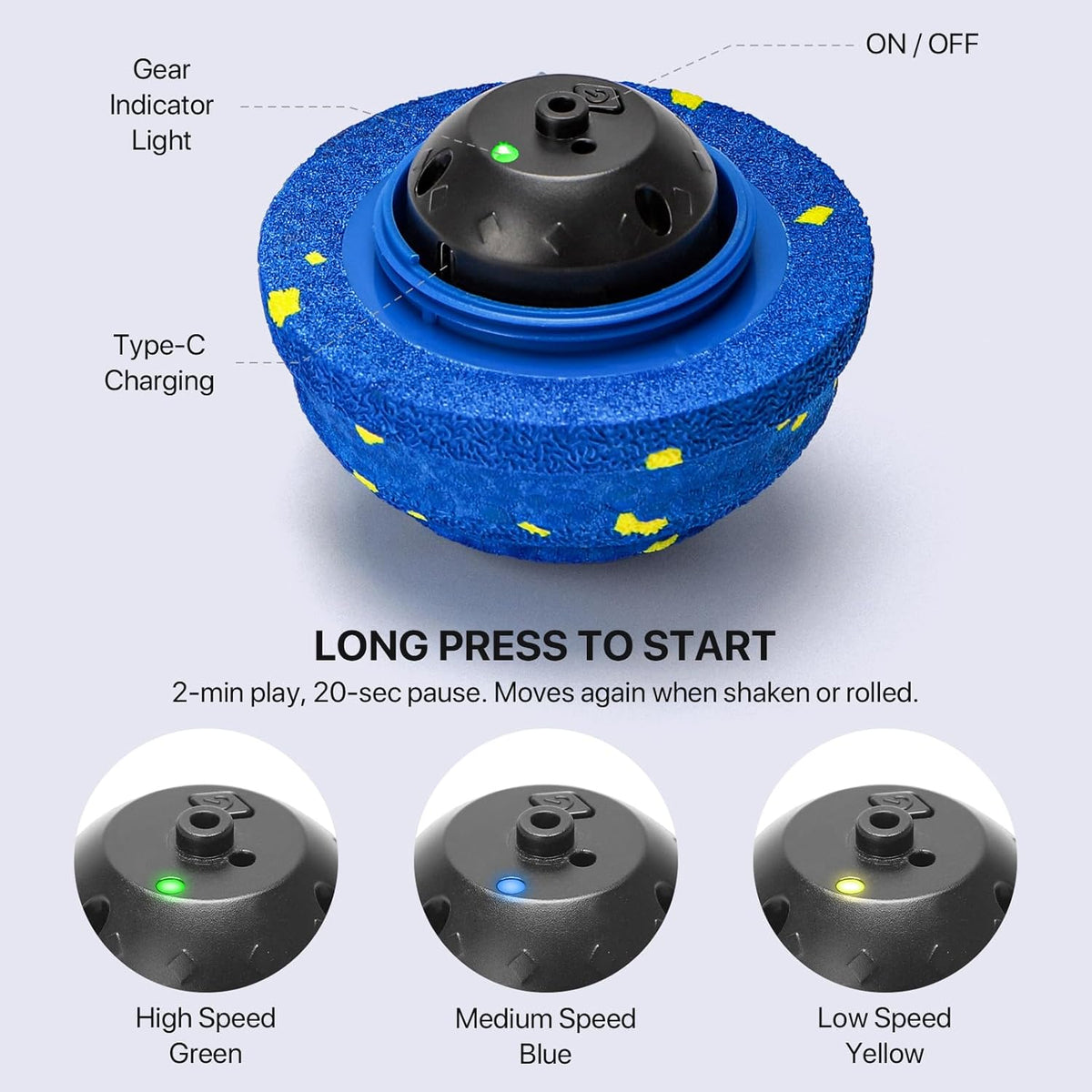 Interactive Dog Toys Balls Moving - Smart Automatic Bouncing Interactive Dog Ball, Pet-Safe E-TPU Material, IPX7 Waterproof, anti Boredom Dog Toys to Keep Them Busy for Large and Small Dogs