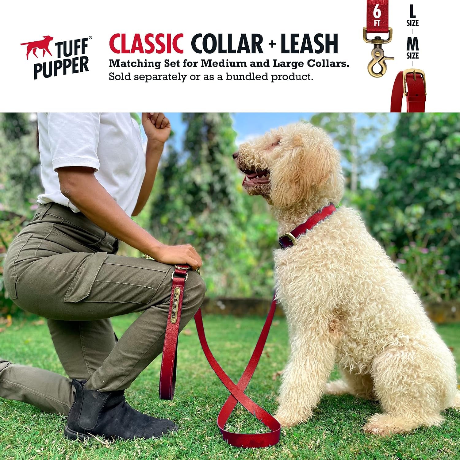 Heavy Duty Waterproof Dog Collar for Small, Medium & Large Dogs | 10X Stronger than Leather, Chew Proof and Odor Proof Biothane with Tough Rust-Proof All-Metal Hardware and Belt Buckle