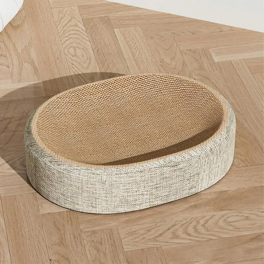 Oval Shape Scratch Pad For Cats Bed