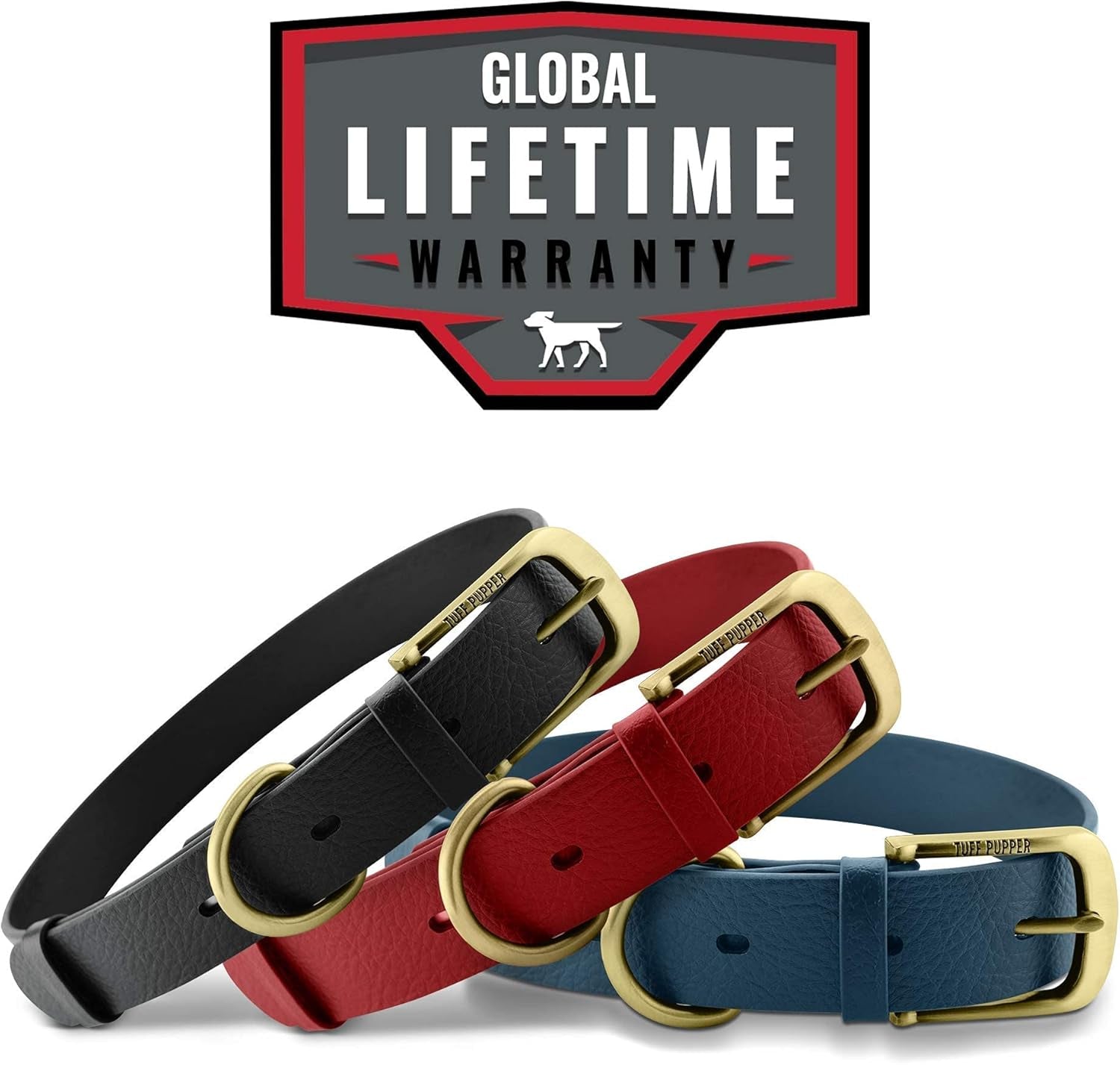 Heavy Duty Waterproof Dog Collar for Small, Medium & Large Dogs | 10X Stronger than Leather, Chew Proof and Odor Proof Biothane with Tough Rust-Proof All-Metal Hardware and Belt Buckle