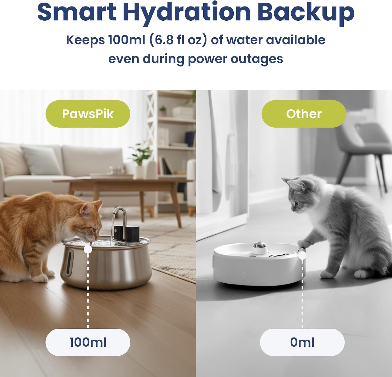 Stainless Steel Battery-Operated Dog & Cat Water Fountain, 4-L | Cordless Pet Fountain with Faucet-Style Flow, Automatic Water Dispenser for Cats Indoor, Motion Sensor, 3 Flow Modes