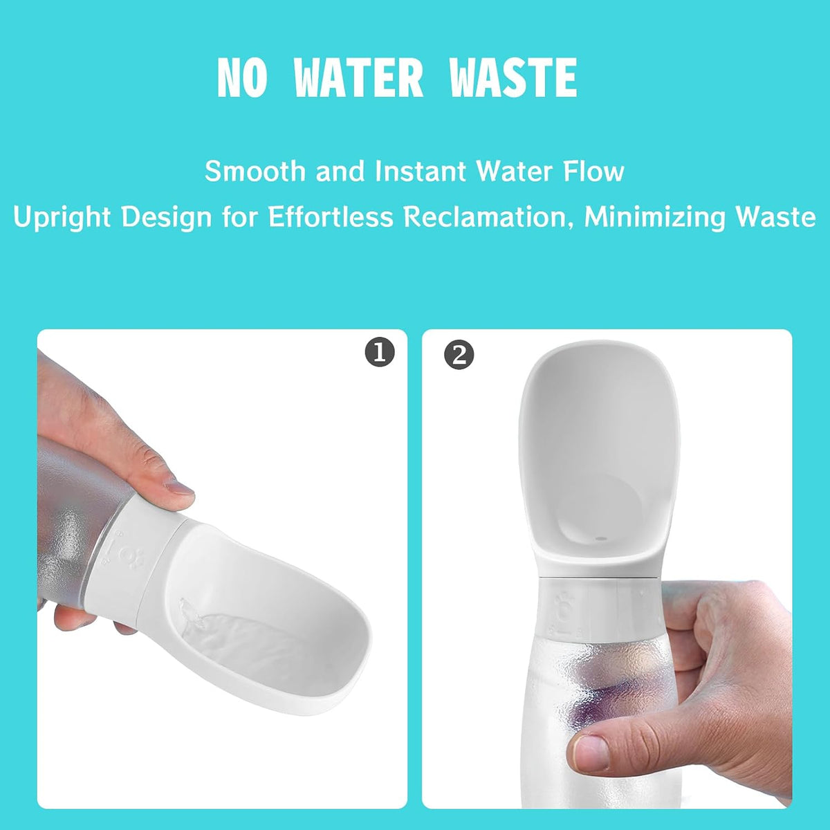 Dog Water Bottle, 19Oz Leak Proof Portable Puppy Water Dispenser with Drinking Feeder for Pets Outdoor Walking, Hiking, Travel, BPA Free Food Grade Plastic