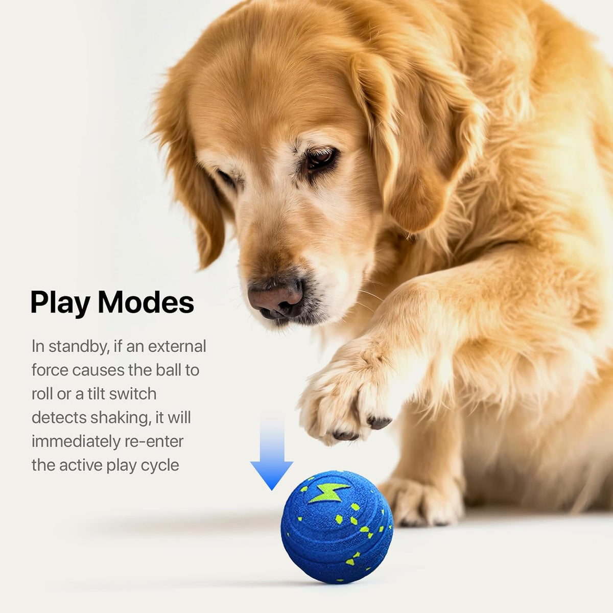 Interactive Dog Toys Balls Moving - Smart Automatic Bouncing Interactive Dog Ball, Pet-Safe E-TPU Material, IPX7 Waterproof, anti Boredom Dog Toys to Keep Them Busy for Large and Small Dogs